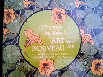 Gift wraps by Artists, ART NOUVEAU Paris 1895. By Abrams