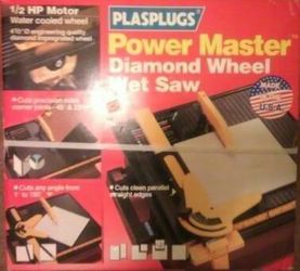 New plasplugs power master wet saw