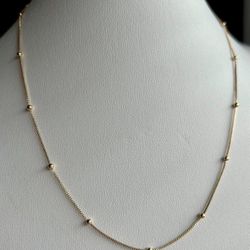 18k Gold Plated Beaded Necklace
