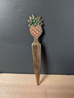 Vintage Brass Pineapple Letter Opener