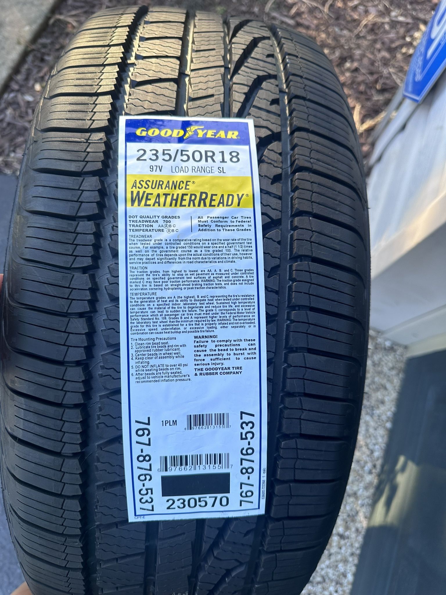 Goodyear Tire New 235/50R18