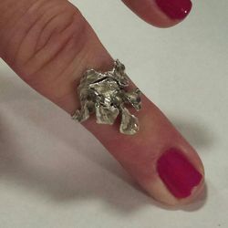 Flower Design Ring in Sterling Silver (Size 7)