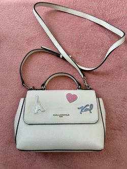 Karl Lagerfeld Paris White Satchel Handbag