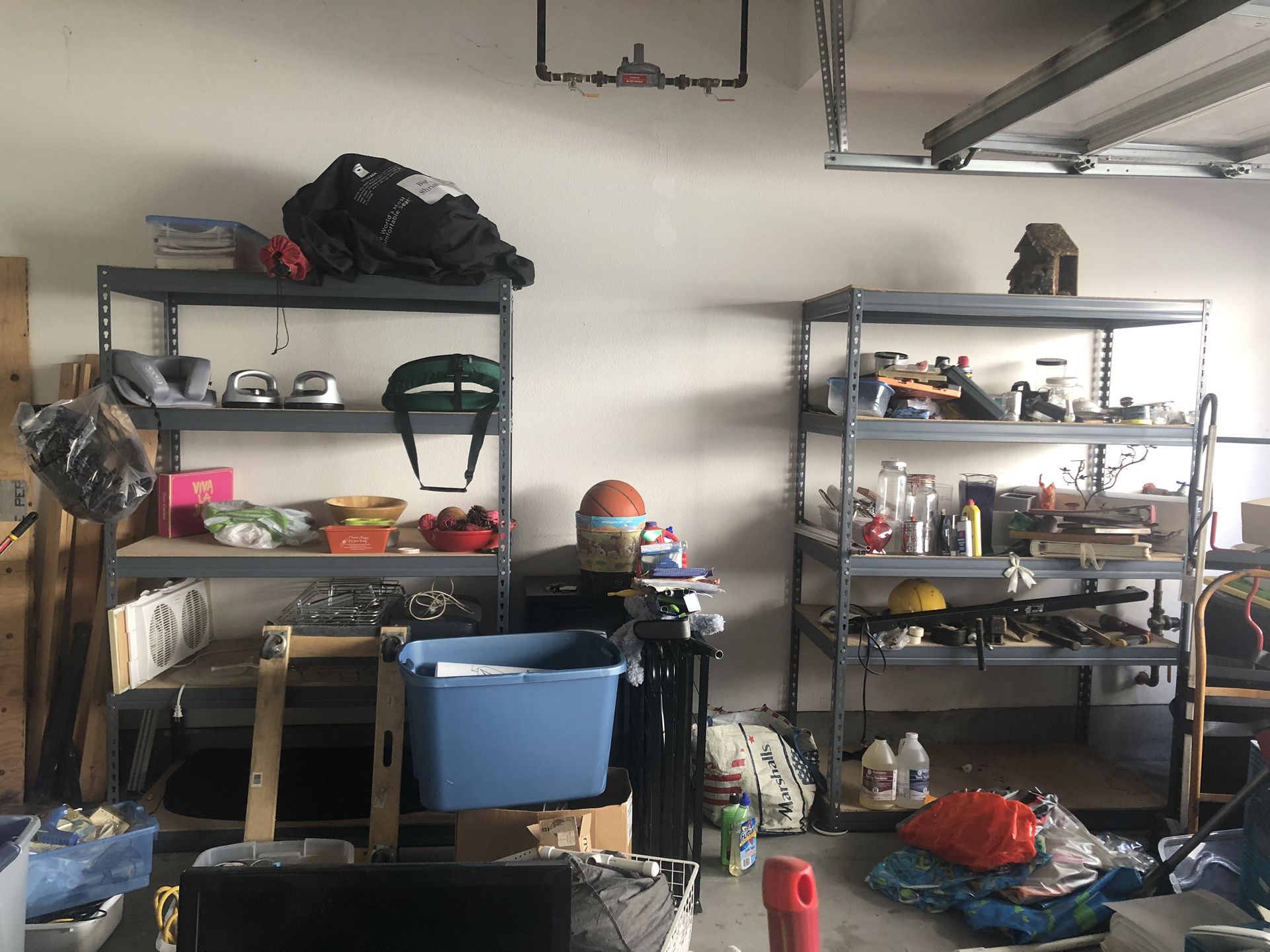 2 Steel 5 Shelf Garage industrial Strength shelves