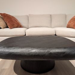 CB2 Derrico 46" Black Acacia Wood Coffee Table