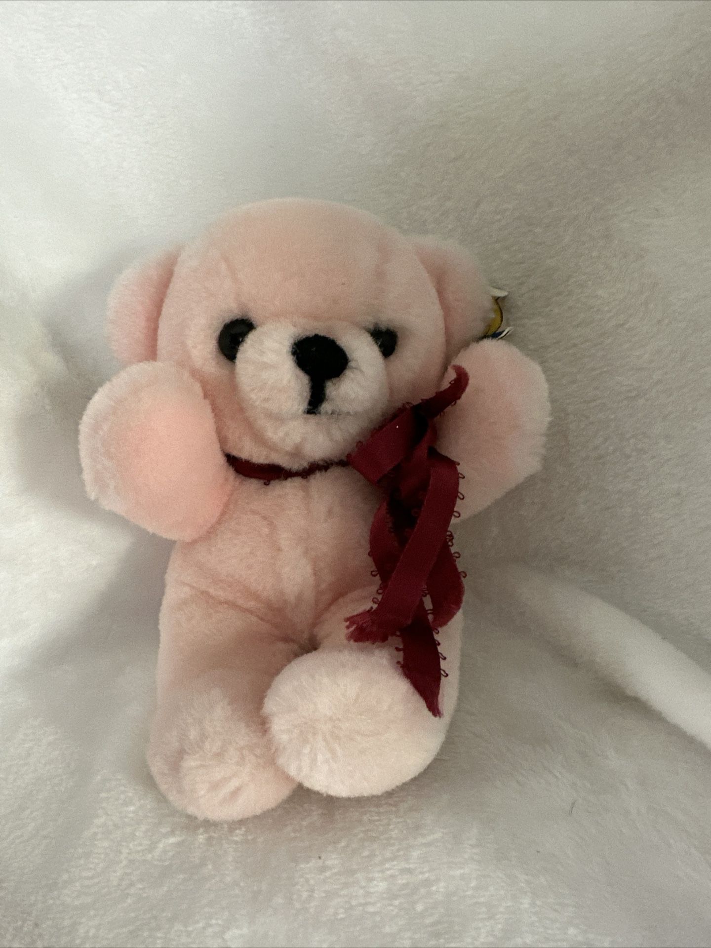 New Dakin  Mini Cuddles 31-1490 Pink Teddy Bear Good Condition 