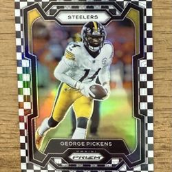 2023 Panini Prizm GEORGE PICKENS SSP Checkerboard Case Hit #248 Steelers