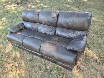 Genuine leather standard sofa with recliners