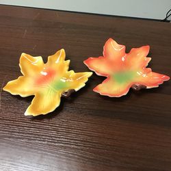Ceramic Autumn Leaf Dishes