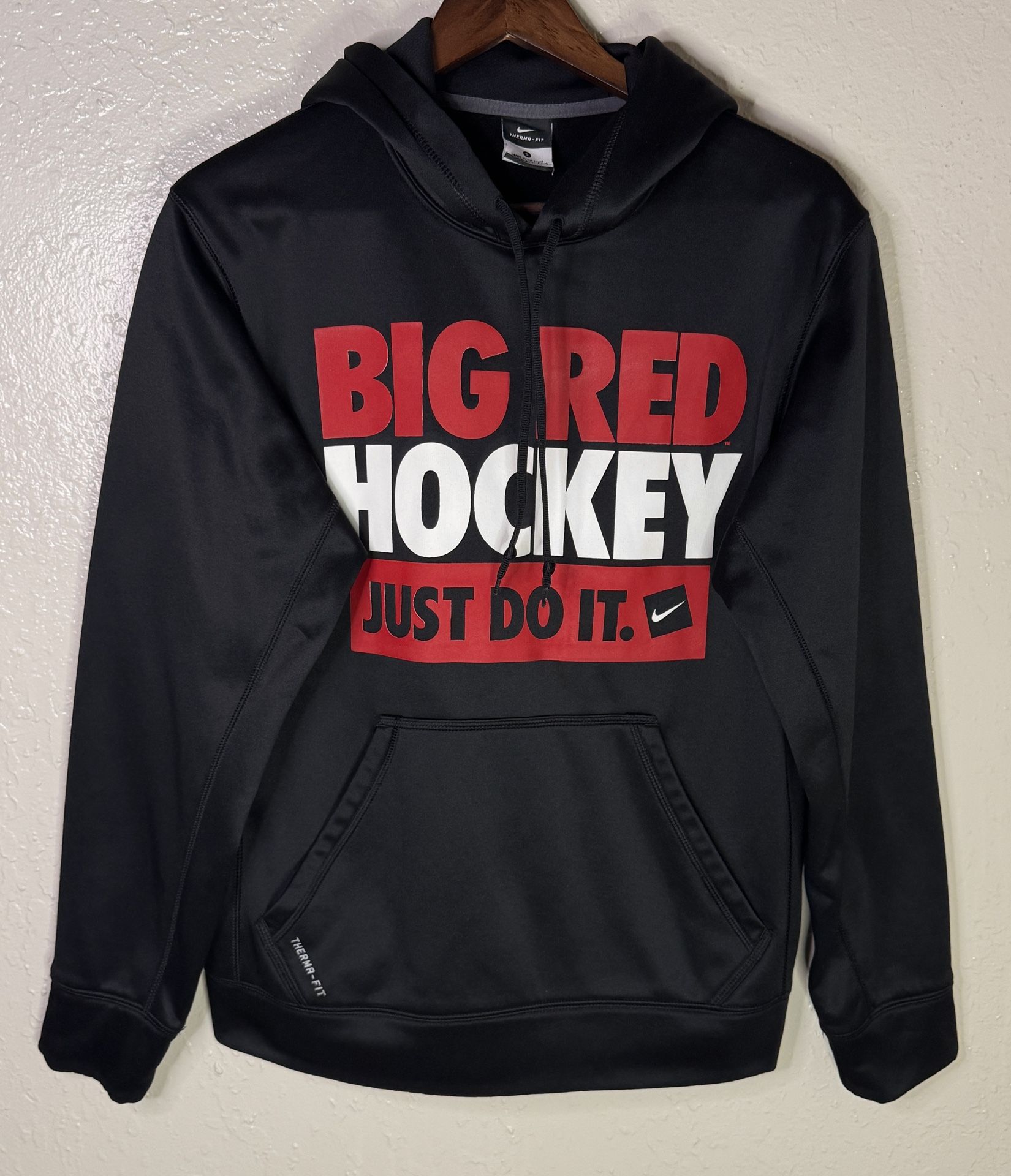 Nike Big Red Hockey Therma-fit Small Jacket Hoodie Black