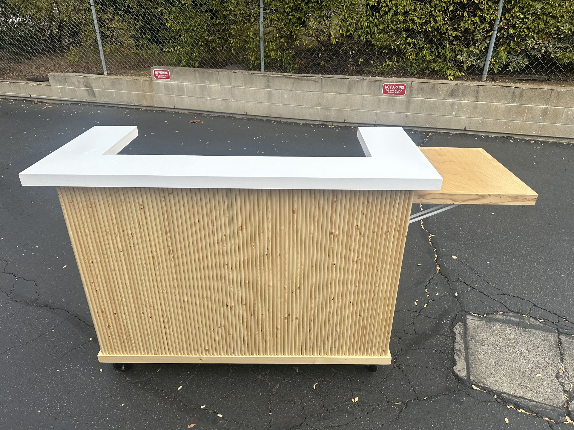 8 Piece Wooden Foldable Bar Trays And Mat not Included