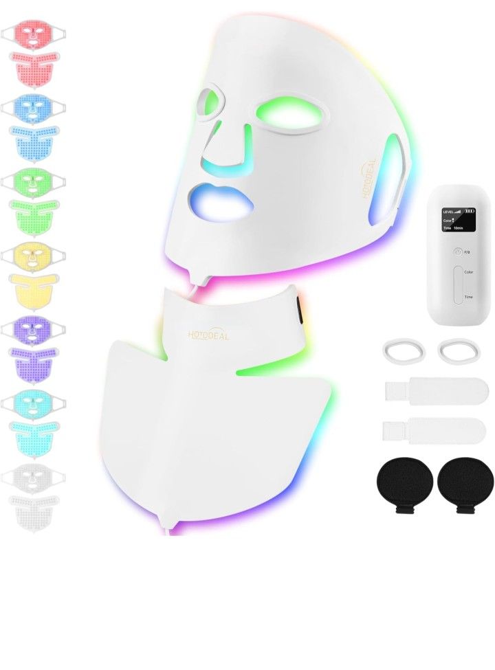 Led Face Mask Therapy With Different Light Settings