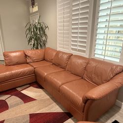 Leather sectional Sofa and leather  Rocking Recliner Chair