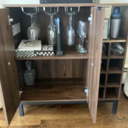 Bar For Sale Small Holds 12 Wine Glasses And 8-10 Bottles