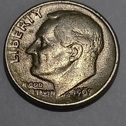 This One Is A (1967)Roosevelt Dimes With No Mint Mark Extremely RARE 