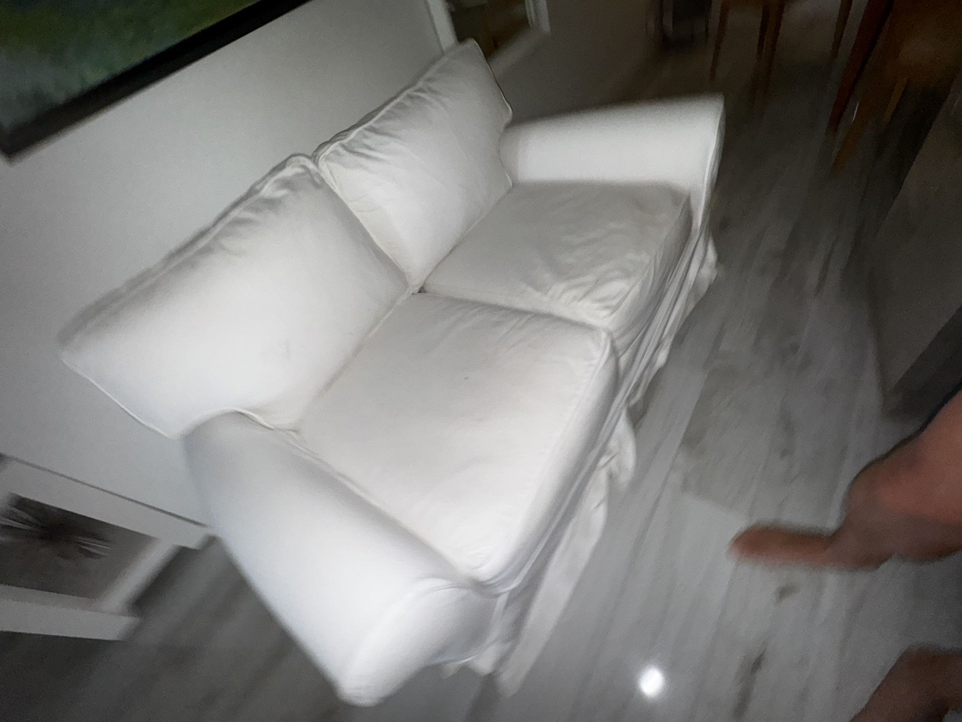 White Love Seat Sofa