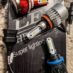 Size H7 LED Headlight Bulbs, 6000K White Super Bright LED Conversion Kit No Adapter Required Easy Install, Replacement Halogen Light Bulb, Pack of 2 (