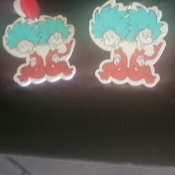 Dr. Seuss Thing 1 and Thing 2 Errings Brand New In Package 