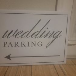 Wedding Parking Sign