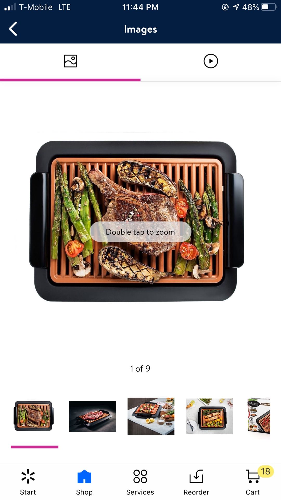 Gotham Steel Smokeless Electric Grill with Non Stick Surface