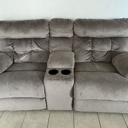 Manual Reclining Sofa and Loveseat Set