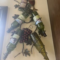 Grape Vine Hanging Metal Wine Rack
