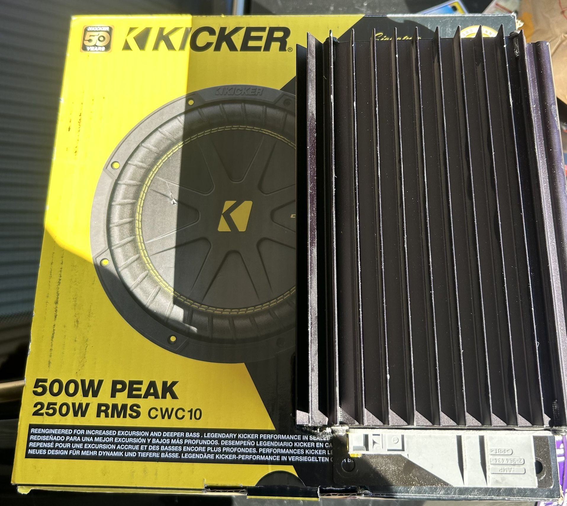 10’ kicker and bose amp