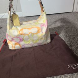 Coach Hampton Rainbow Scribble Tote