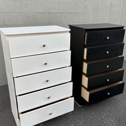 White Chest Five Drawer Dressers New