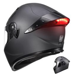  Brand New xl Dot Approved Helmet W Tail Light
