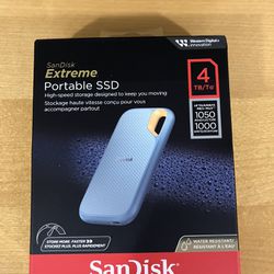 Brand New 4TB Sandisk Extreme Portable SSD USB-C Hard Drive