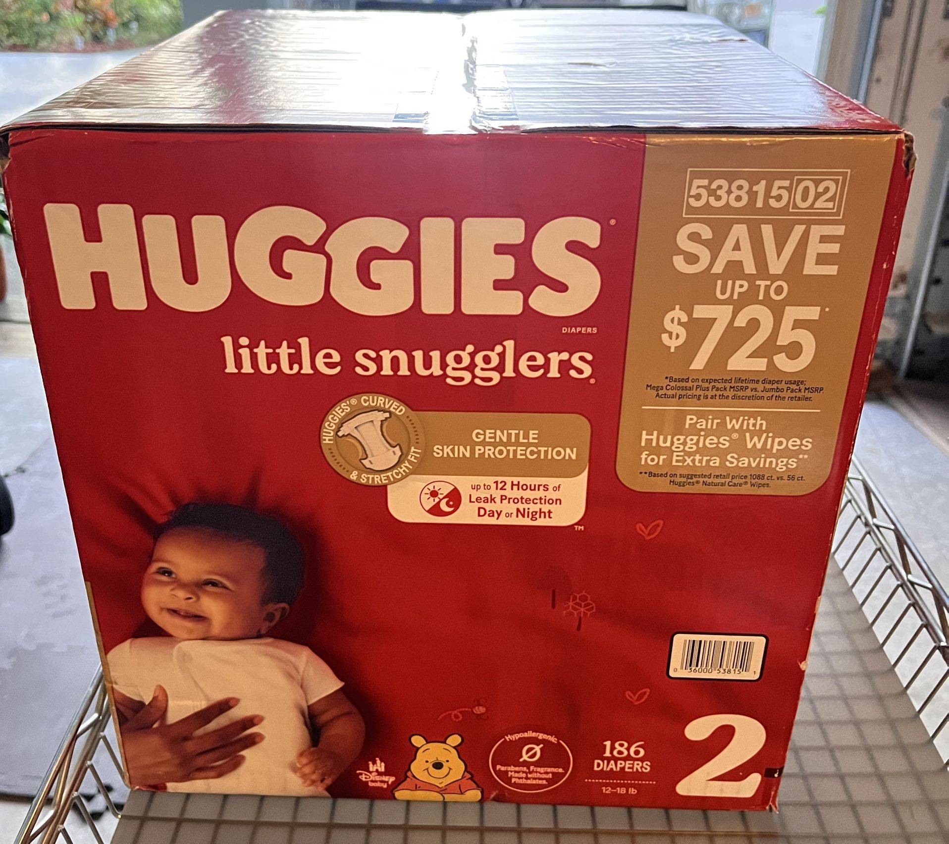 (2) Huggies Diapers-186/(1) Pampers Wipes-896