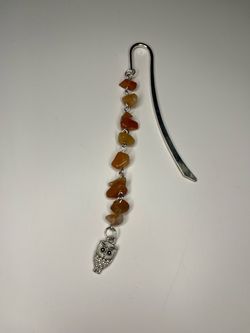 Beaded Bookmark with Owl Charm