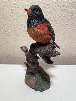 American Robin Bird Sculpture - Hand Painted