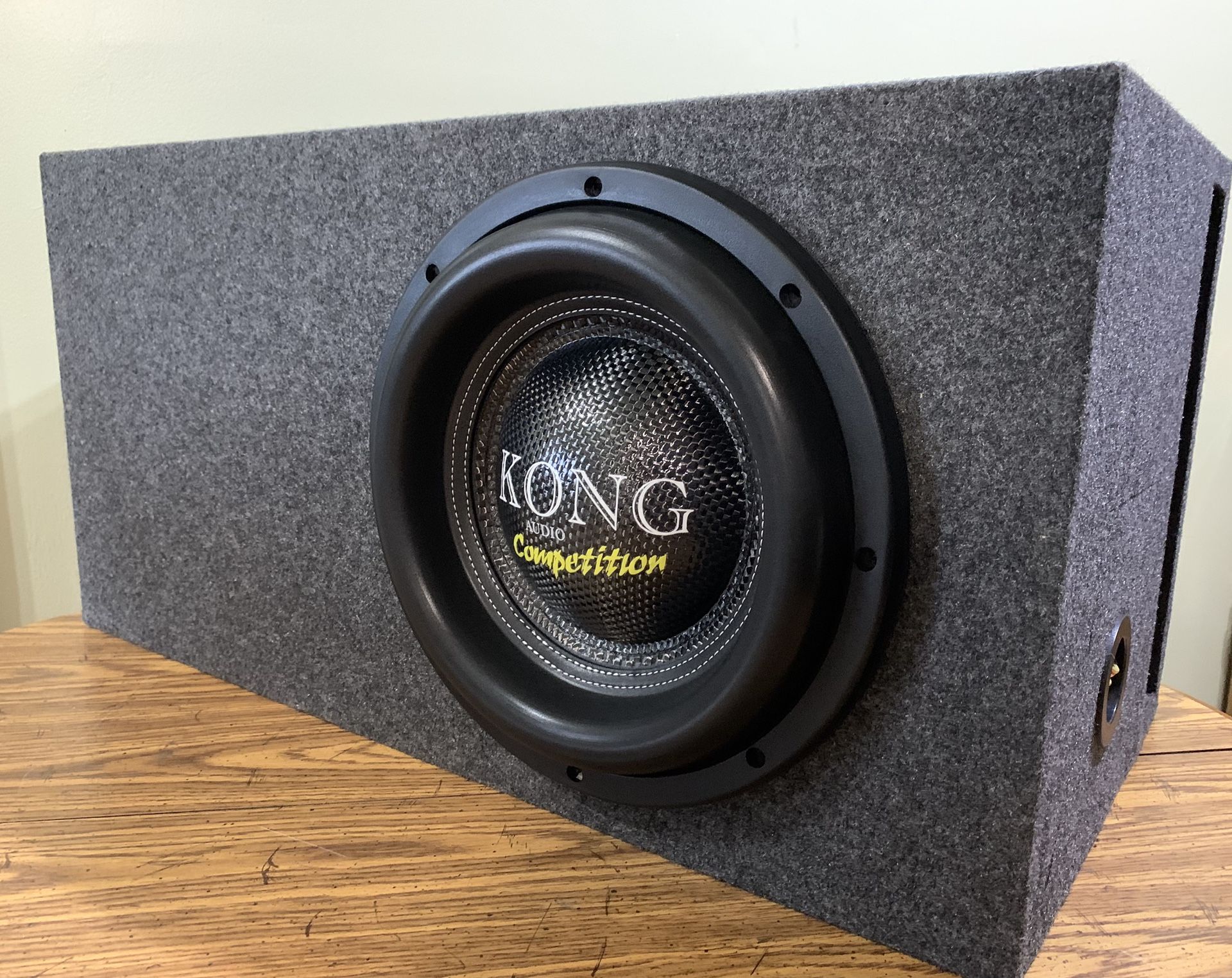 New 12” Kong 4000w Max Power Subwoofer + Slot Port Enclosure