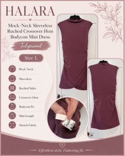 Halara Ruched Crossover Hem dress M