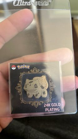 Bulbasaur 24k gold plating metal sticker