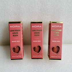 Lot Of 3 - New Moira Love Steady Liquid Blush Radiant Finish 04 My Darling 0.17 oz. Each
