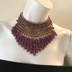 Beautiful Rhinestone /beads Necklace /choker Style/Indian /Pakistani 