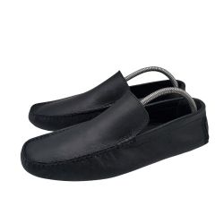 TO BOOT NEW YORK Driving Loafers Mens Sz 10.5 M Black Premium Leather Shoe Italy