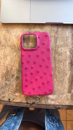 Genuine ostrich iPhone case