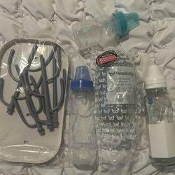 Bottle rack dryer and Bottles 