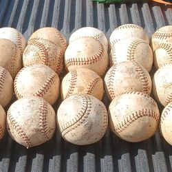 28 Practice softballs 