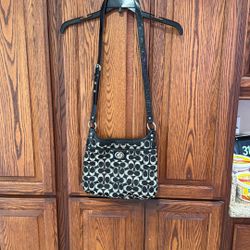 Coach Purse Black Over The Shoulder, Crossbody Satchel Bag