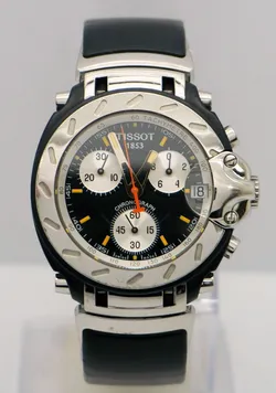 Tissot T-Race Quartz Chronograph Date 45mm Steel 100m Black