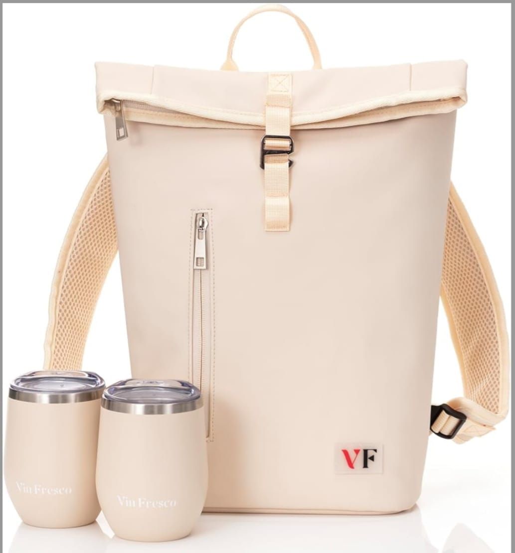 Two Bottle Rolltop Wine Backpack