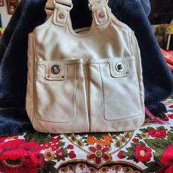 Beautiful Ivory Leather Marc Jacobs Boho Bag Purse