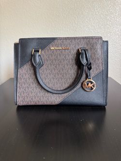 Michael Kors MK Signature Satchel Handbag – Brown & Black