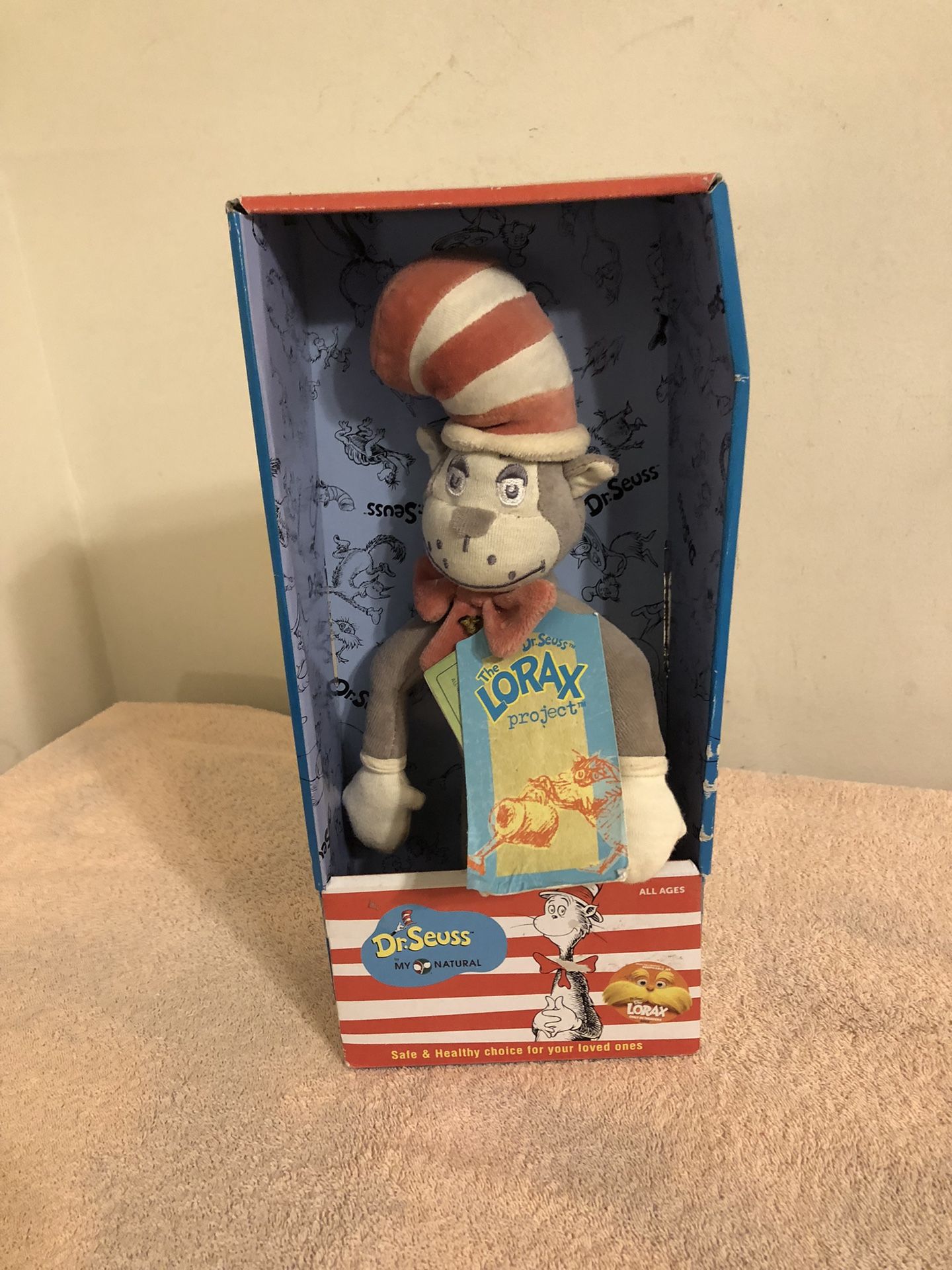 My Natural Dr Seuss The Cat In The Hat Plush 12” Tall NIP