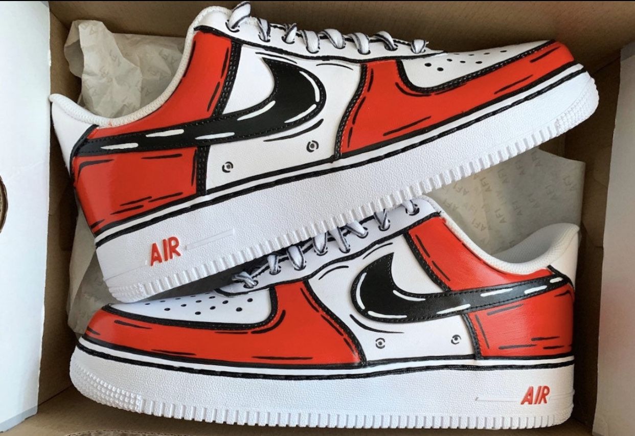 Cartoon Style Custom Nike Af1 